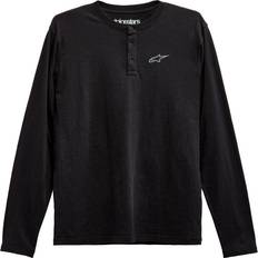 Hombre - Marrón Pijamas Henley Silk Pyjama Top - Black