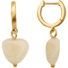 Jade Örhängen ByBiehl Soft Heart Øreringe - Guld/Gul