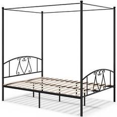 Costway Double Size Metal Canopy Bed Frame Black