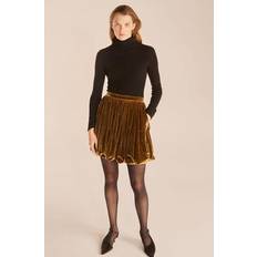 Velours Jupes Velvet Mini Skirt - Black