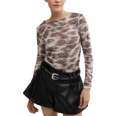 Viscosa Blusas Free People Intimately FP Printed Gold Rush Long Sleeve - Brown