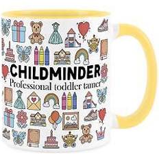 Home Childminder Mug Novelty Nanny Babysitter Yellow Cup & Mug