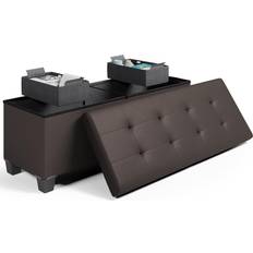 Storage Benches STORAGEBUD Ottoman for Living Brown Storage Bench