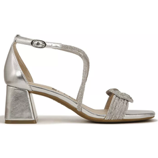 Faux Leather Heeled Sandals LifeStride Shoes Captivate Dress Sandal Silver Faux Leather