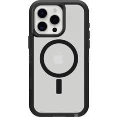 OtterBox Defender XT Hülle für iPhone 15 Pro Max mit MagSafe, stoßfest, ultra-robust, schützende Hülle, 5x getestet nach Militärstandard, Transparent/Schwarz, Keine Einzelhandelsverpackung