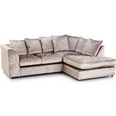 Furniture Furnishings For Less UK Crystal Crushed Velvet Corner Sofa