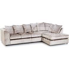 Furnishings For Less UK Crystal Crushed Velvet Large Corner Sofa