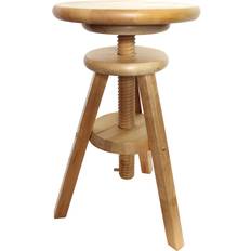 Furniture eHemco Swivel Wooden Bar 18 to 24 Inches Seating Stool