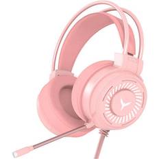 Greenzech Pink Gaming Headset USB Microphone