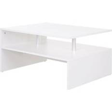 Homcom 2-Tier White Coffee Table