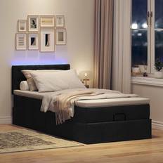 vidaXL Ottoman Bett Matratze LEDs 90x200 cm Betten-Sets