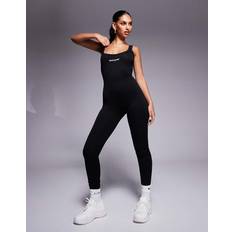 Sixth June Sleeveless Logo Unitard - Black