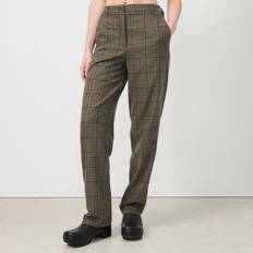 American Vintage Trousers & Shorts American Vintage Khaki Wool Blend Printed Trousers - Brown