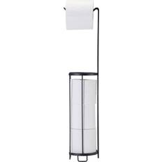 Croydex Free Standing Toilet Paper Holder Matte Black 24.13cm H X 5.63cm W X 5.2cm D