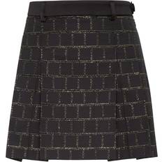 Philipp Plein Skirts Philipp Plein Sartorial Pleated Jacquard Miniskirt - Black