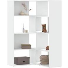Berkfield Home Corner Bookcase 4-Tier White 85 x 85 x 140 cm Book Shelf