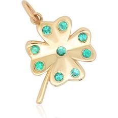 Emerald Charms & Pendants Emerald Four Leaf Clover Charm