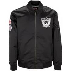 Outerwear Mitchell & Ness Oakland Raiders Lightweight Satin Bomber Jacket Black