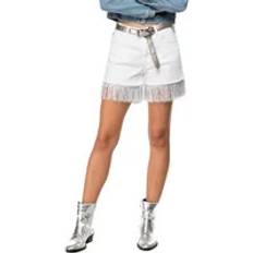 Replay Dam Shorts Replay Fransade Shorts För Kvinnor - Vit