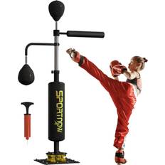Sportnow Boxing Bag, Freestanding Punching Bag with Reflex Bar, Speed Balls