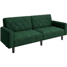 Yaheetech Velvet Bed Green Sofa