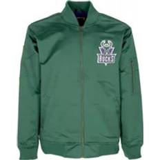 Jackets Mitchell & Ness Milwaukee Bucks NBA Lightweight Satin Bomber Jacket Green