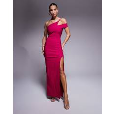 Vesper One Shoulder Maxi Dress - Cerise Pink