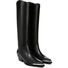 46 ½ Hohe Stiefel Franco Sarto Billie Western Knee High Boots - Black Leather