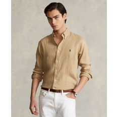Ralph Lauren Hvid Skjorter Ralph Lauren Klassic Fit Crepe Shirt Klassisk Hvid - Beige