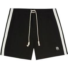 Purple Swimming Trunks Palm Angels Monogram Print Swimming Shorts - Black