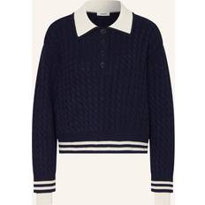 Sandro Wool Cashmere Cable-Knit Sweater - Blue