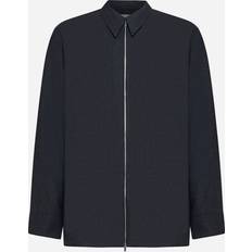 Shirts Studio Nicholson Axia Zip-Up Wool Shirt - Tarmac Grey