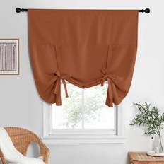 Nicetown Burnt Orange Blackout Curtains 63 Inch Length