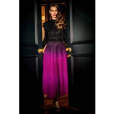 Red - Short Skirts Maxi Skirt - Plum Ombre