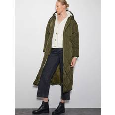 Monsoon Phoebe Fleece Puffer Coat - Khaki