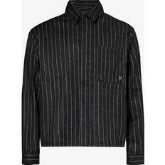 Represent Shirts Represent Striped Wool-blend Shirt - Black Pinstripe