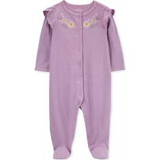 Long Sleeves Pajamases Children's Clothing Carter's Baby Floral Snap-Up Thermal Sleep & Play Pajamas - Purple (195862440764)