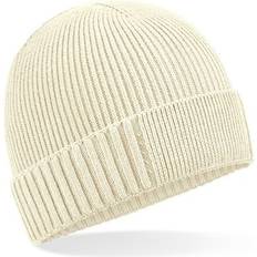 Organic Fabric Beanies Beechfield Organic Cotton Patch Beanie - Sand