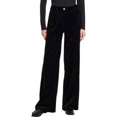Theory Clothing Theory Tailored Wide Leg Velvet Trousers - Black