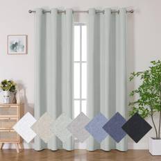 Aiyufeng Light Sage Green Blackout Curtains 84 Inches Long