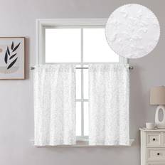 Chyhomenyc Anna White Curtains 36 Inch Length 2 Panels