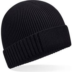 Organic Fabric Beanies Beechfield Organic Cotton Patch Beanie - Black