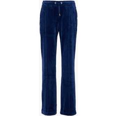Juicy Couture Tina Rhinestone-embellished Velour Jogging Bottoms - Blue Depths