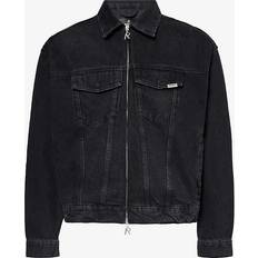 Represent Outerwear Represent Branded Faded-wash Denim Jacket - Black