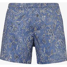 Mid-rise Cotton Boxer Shorts - Summerpaisley Blue