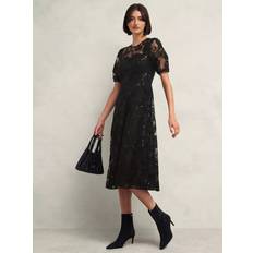 Hobbs Ami Lace Dress - Black