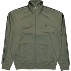 Fred Perry Contrast Tape Track Jacket - Green