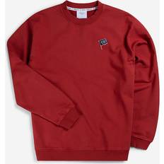 Lacoste Dame Sweatere Lacoste Classic Crew-Neck Bomuld Sweatshirt - Rød