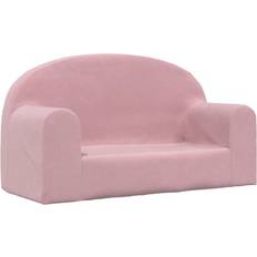 Rosa Soffor Barnrum vidaXL Barnsoffa 2-Sits Rosa Mjuk Plysch
