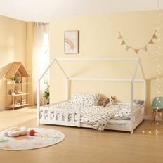 [en.casa] Hausbett Hesel mit Rausfallschutz 140 x 200 cm